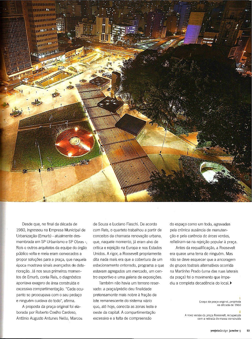 Revista Projeto Design · Praça Roosevelt — vista noturna