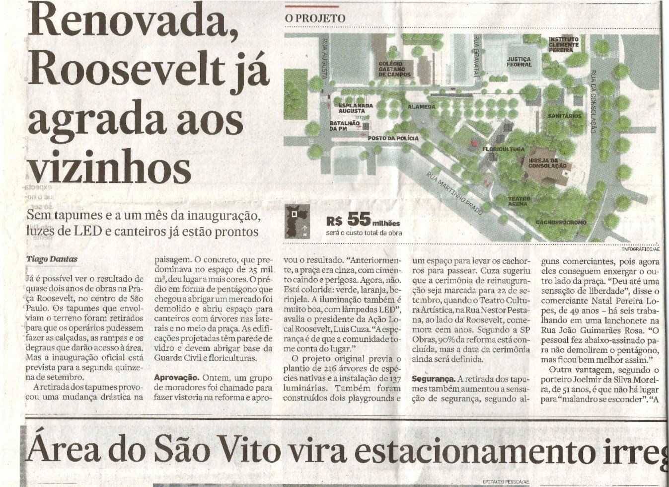 Jornais · “Renovada, Roosevelt já agrada aos vizinhos” · 2012